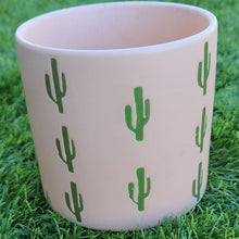 Saguaro motif ceramic planter pot