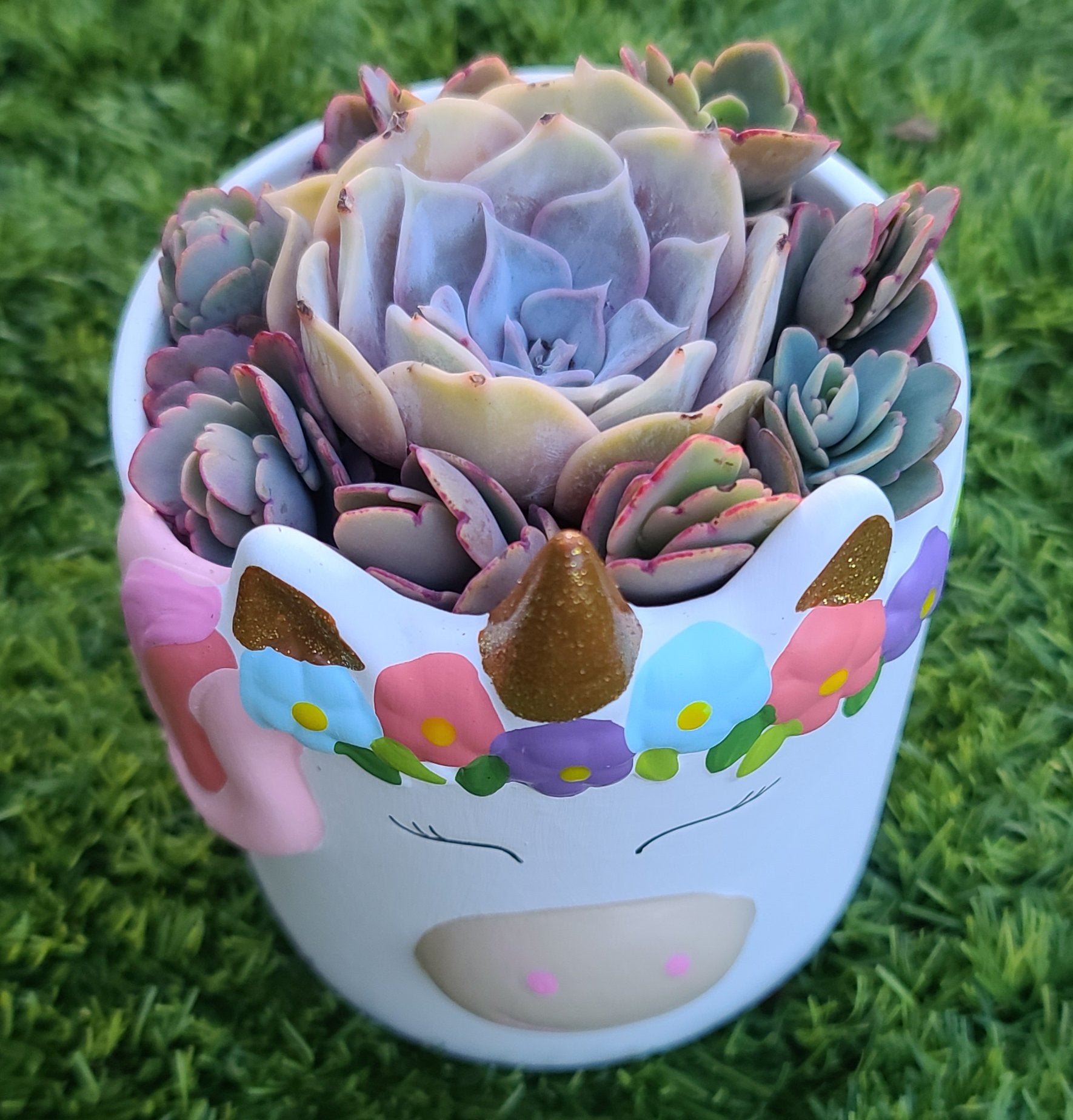 unicorn plant pot Unicorn planter pot – This Doesn't Succulent